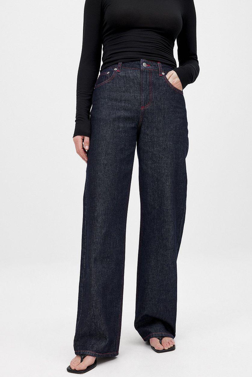 Straight Mid Waist Jeans Product Image