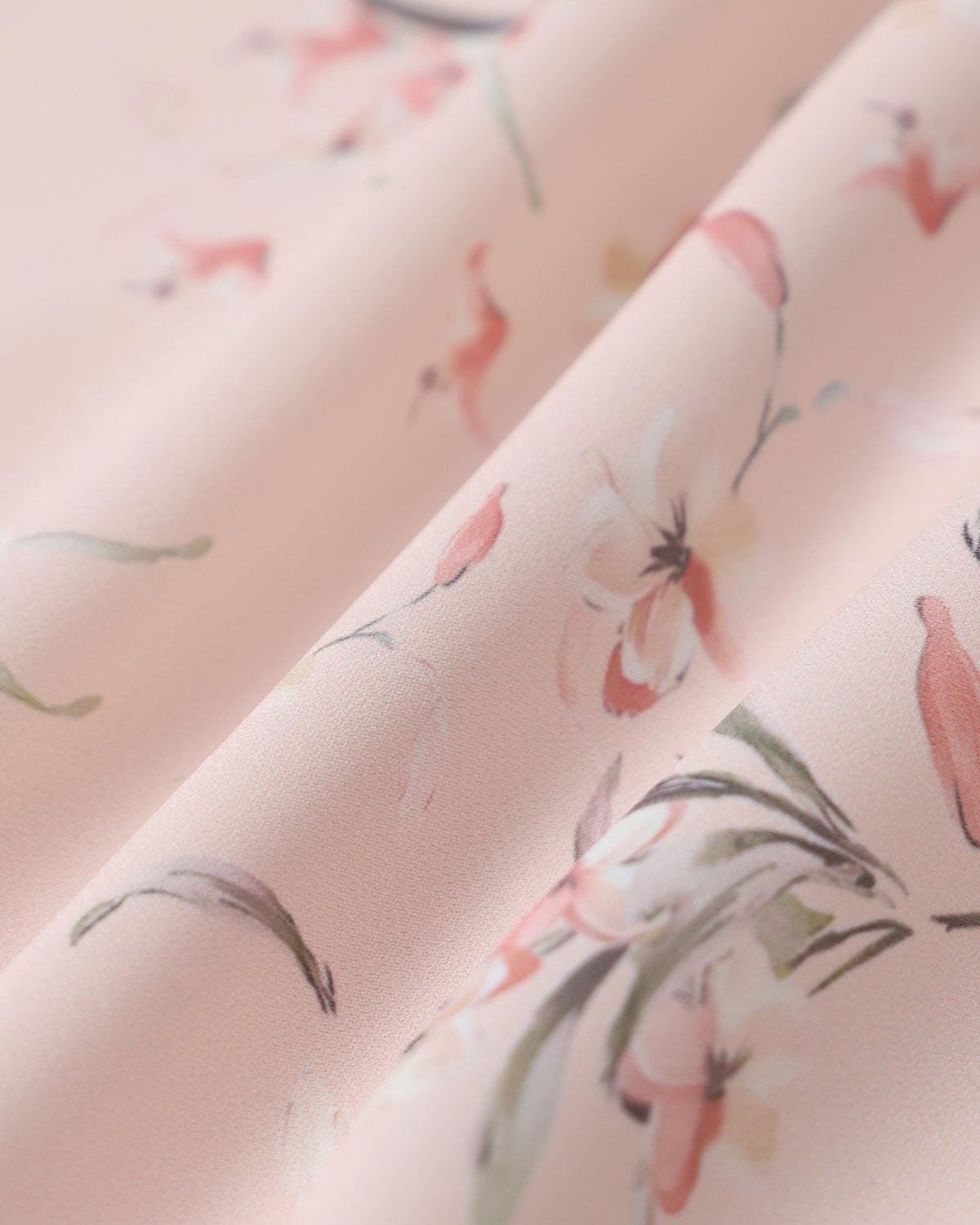 Pink Floral A-Line Slip Mini Dress Product Image