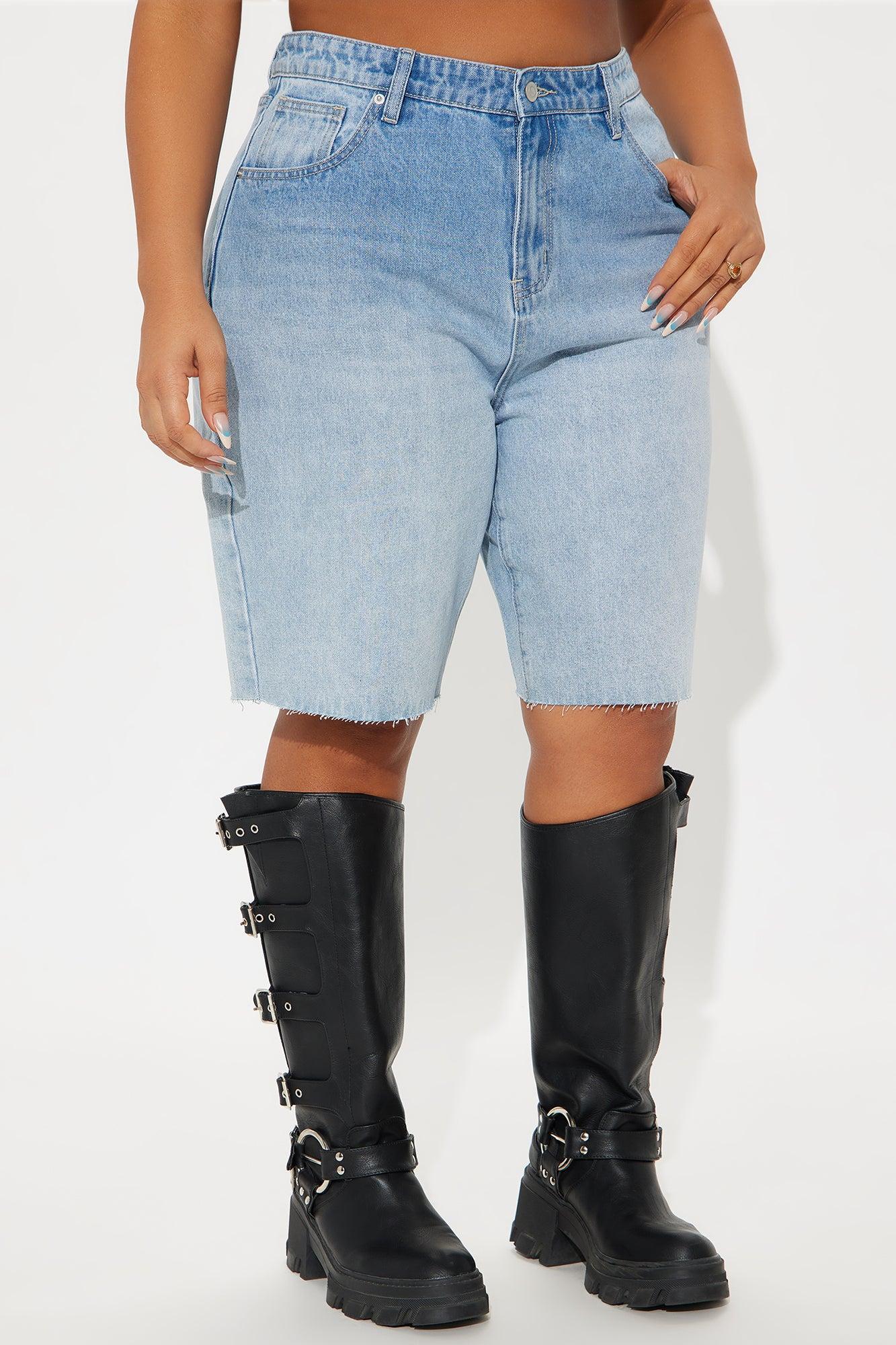 Coastal Classic Bermuda Denim Shorts - Light Wash Product Image