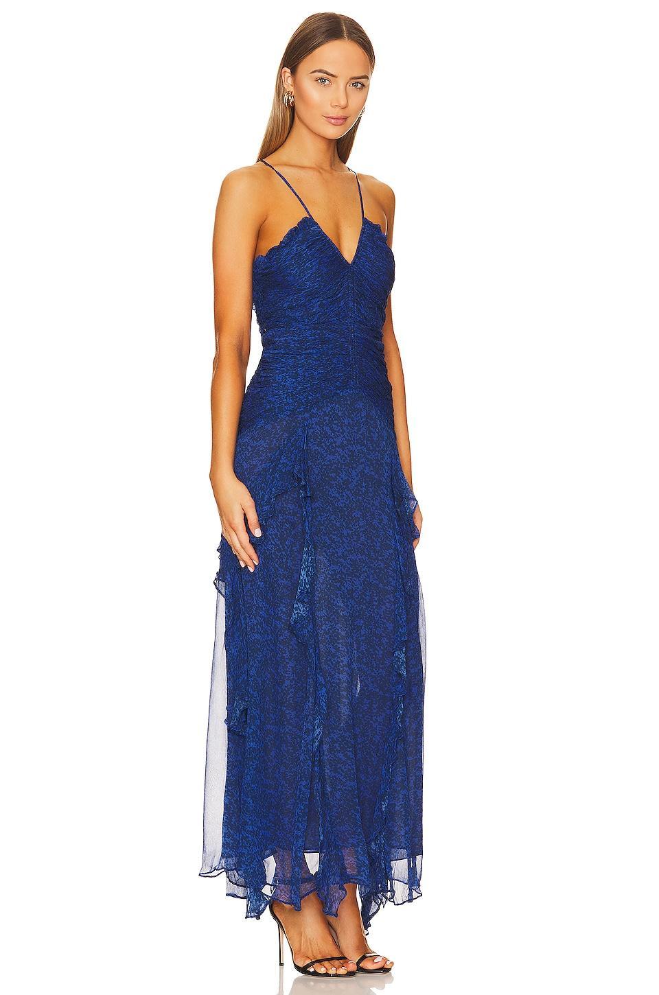 Saldanha Ruched Frill Maxi Dress Shona Joy Product Image