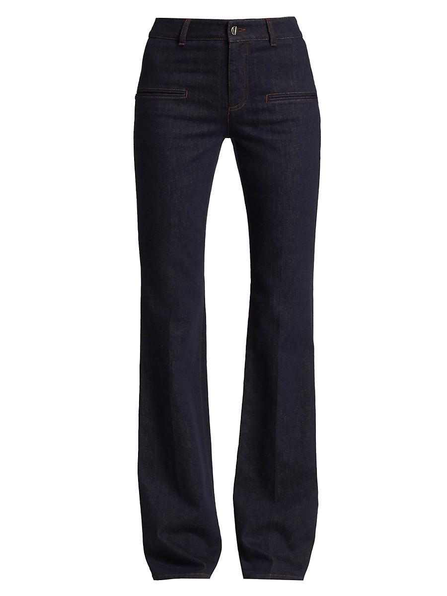 Flared Denim Pants Product Image