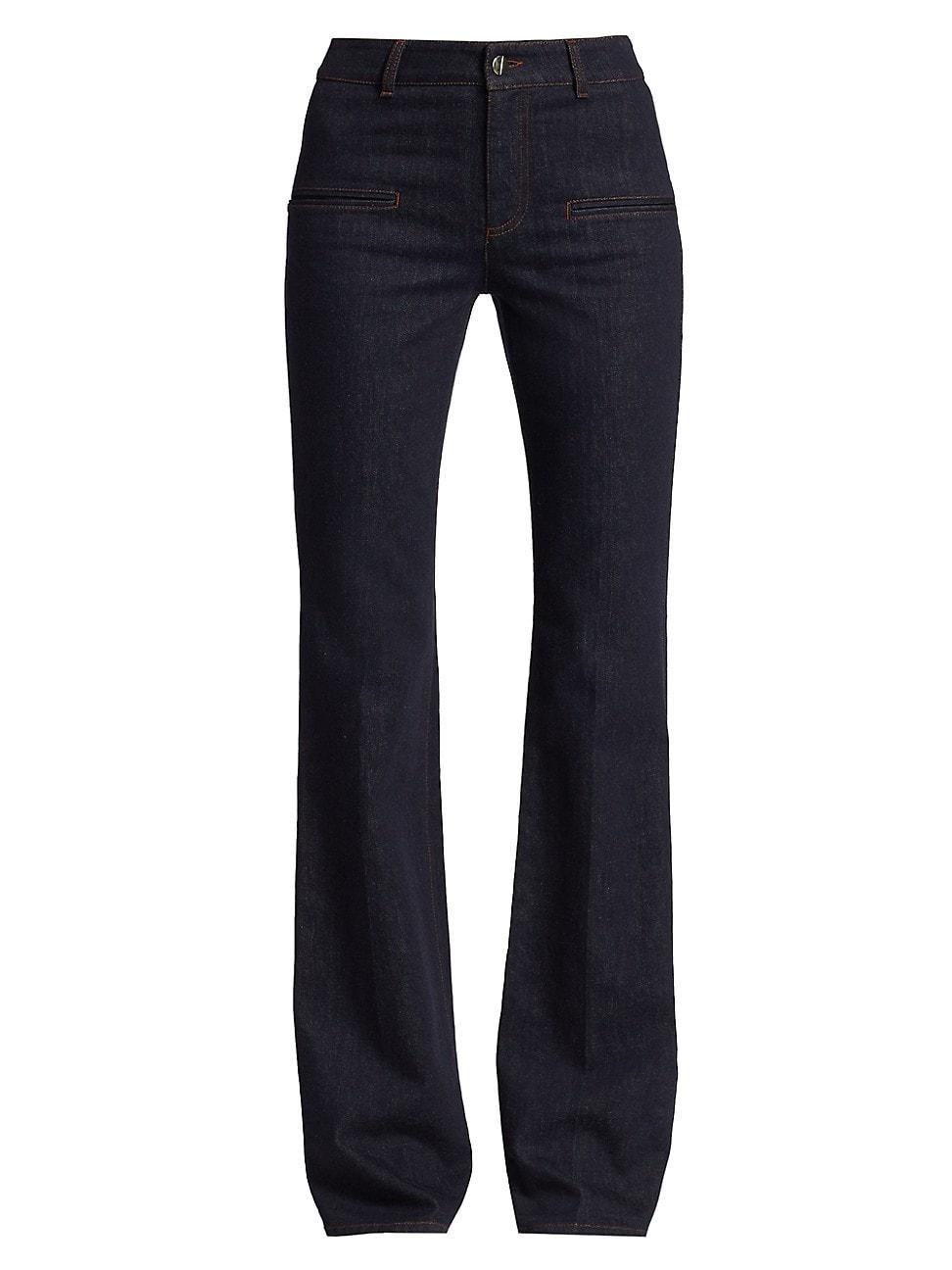 Flared Denim Pants Product Image