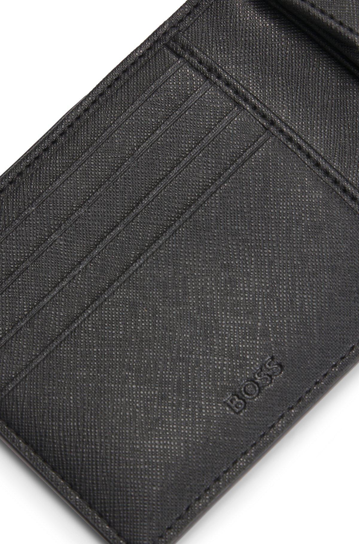 BOSS - Monogram folding wallet with Double B trim - Black Product Image