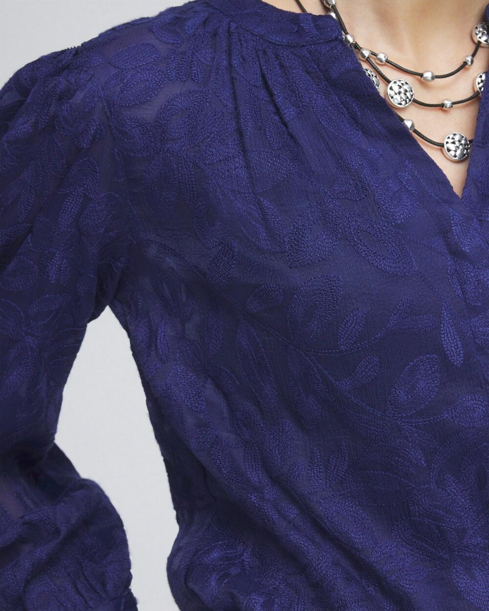 Chiffon Embroidered Shirt Product Image