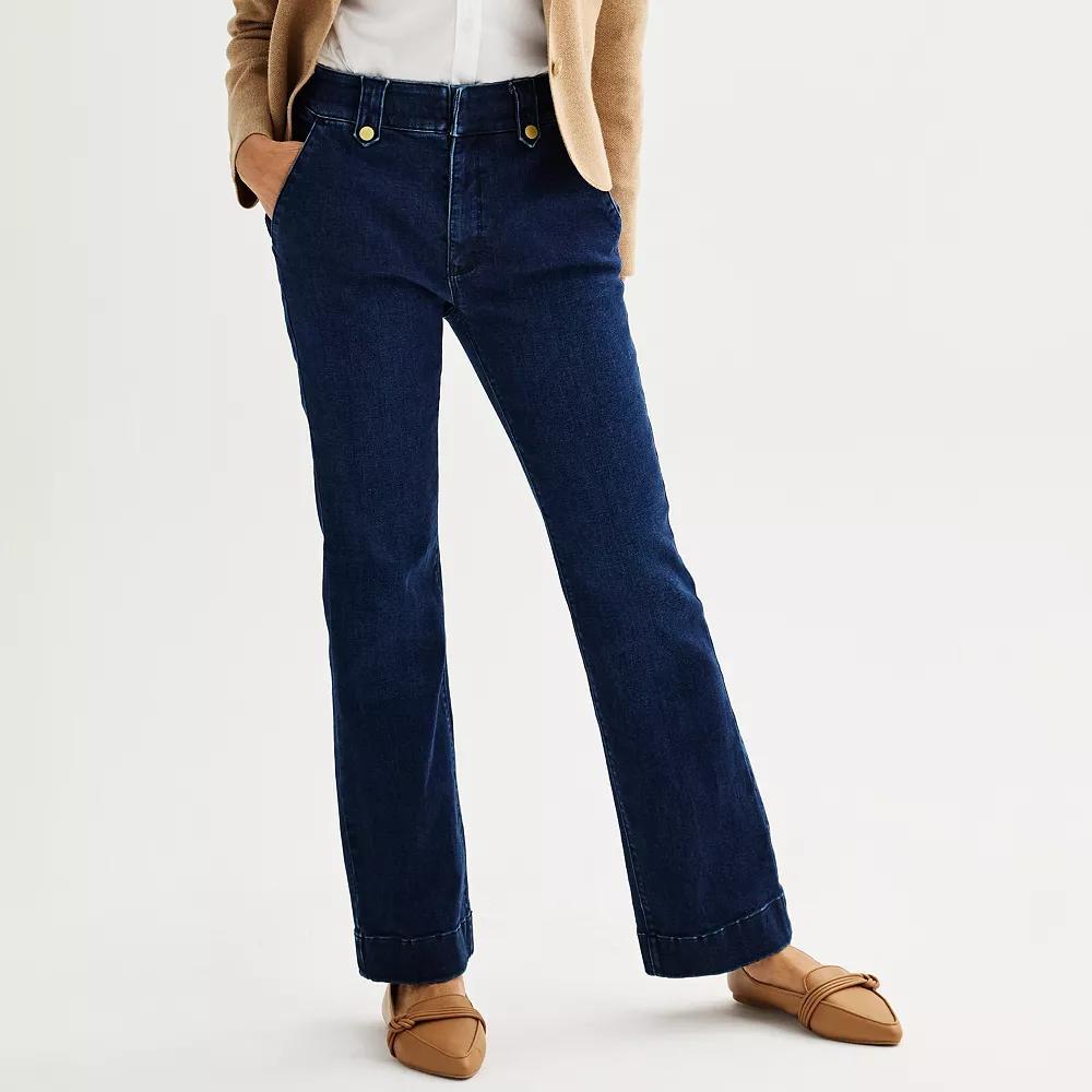 Women's Croft & Barrow® Bootcut Jeans, Size: 6, Medium Blue Product Image
