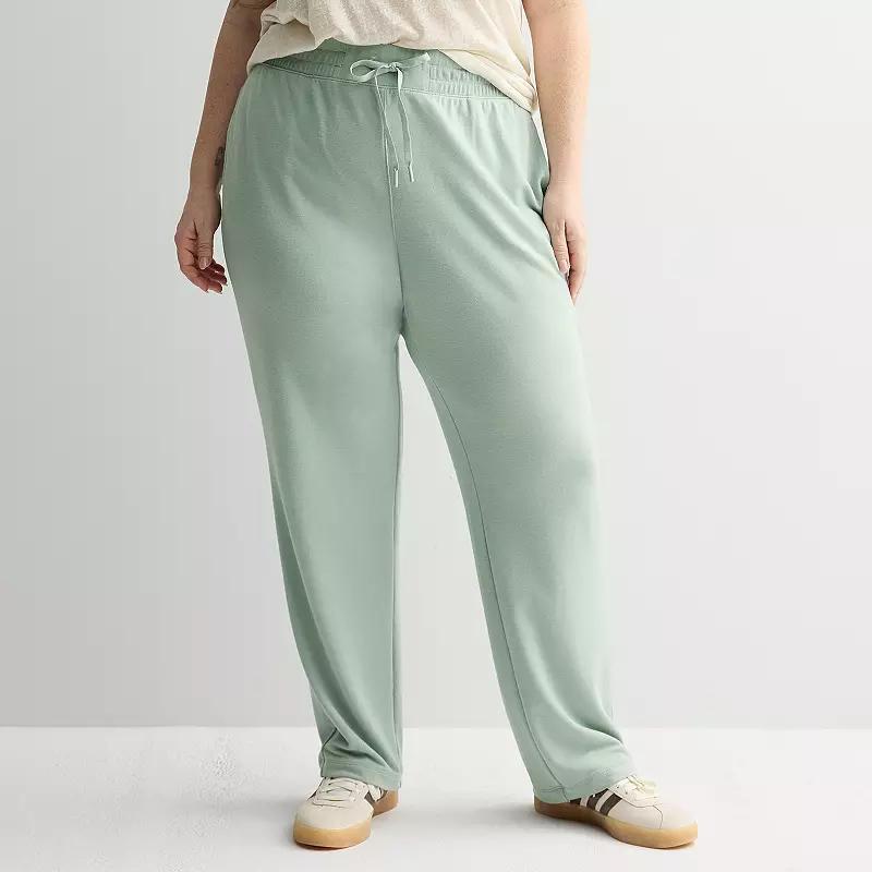 Plus Size Tek Gear® Straight Leg French Terry Pants, Women's, Size: 4XL, Blue Crayon Product Image