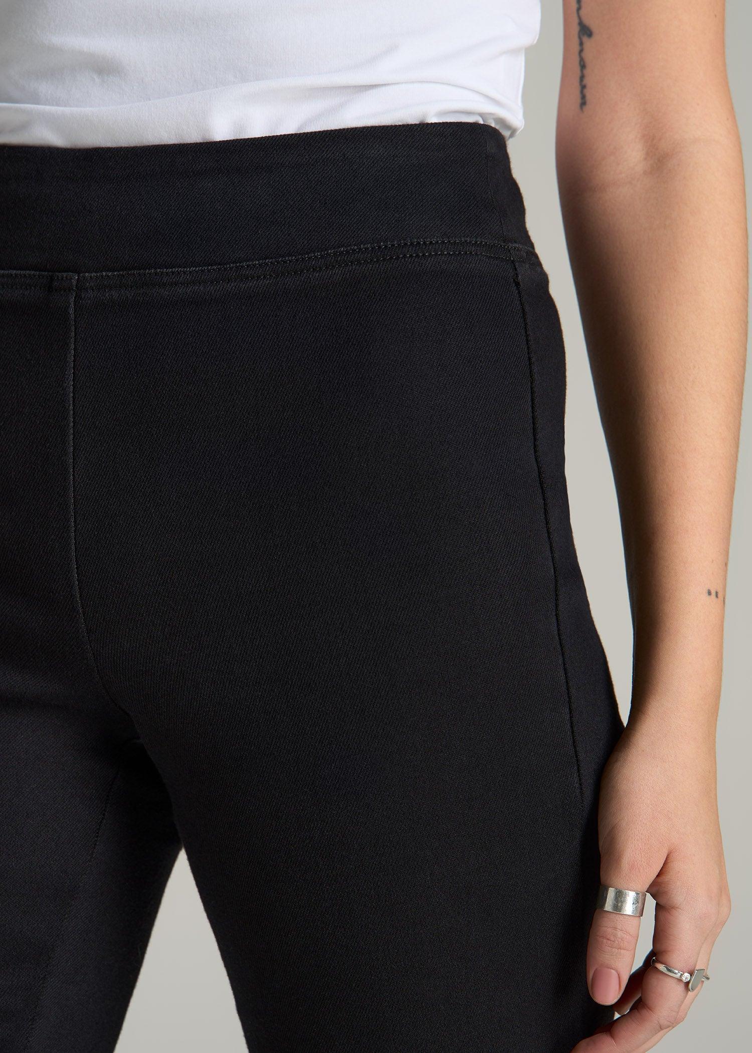 Harper Pull-on Straight Leg Tall Women's Jeans in Washed Black Product Image