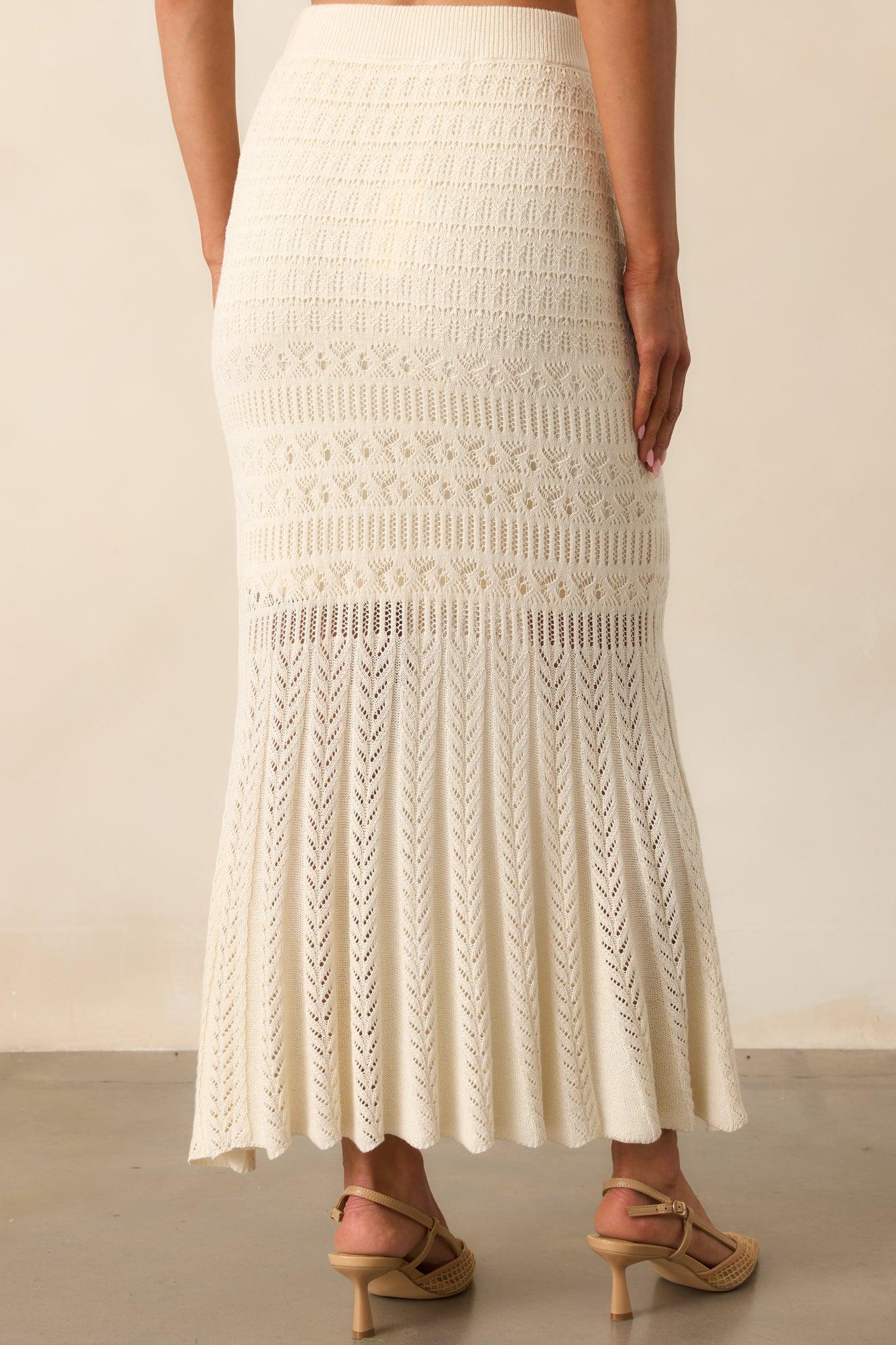 Z Supply Beige Soria Crochet Midi Skirt Product Image