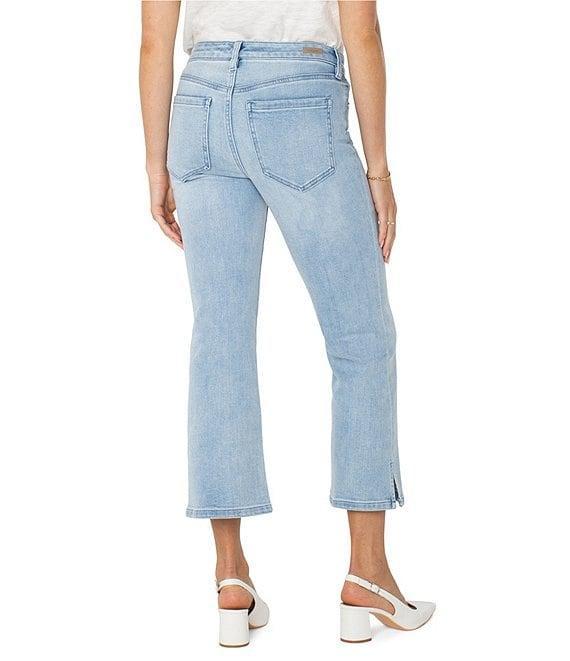 Liverpool Los Angeles Petite Size Hannah Cropped Slit-Hem Flare Jeans Product Image