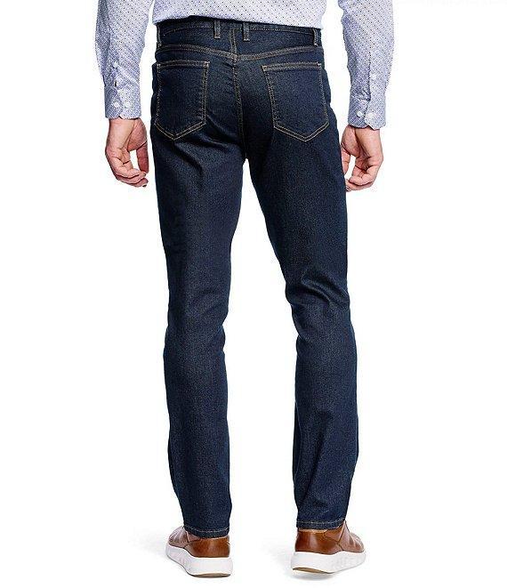 Johnston & Murphy 5-Pocket Regular Fit Tapered Leg Washed Stretch Denim Jeans Product Image