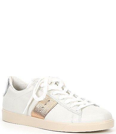ECCO Street Lite Retro Sneaker Black) Women's Shoes Product Image