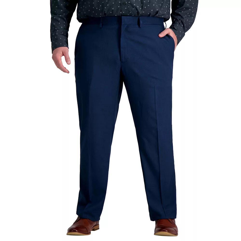 Big & Tall Haggar Premium Comfort Straight-Fit Flat-Front Dress Pants, Mens Grey Product Image