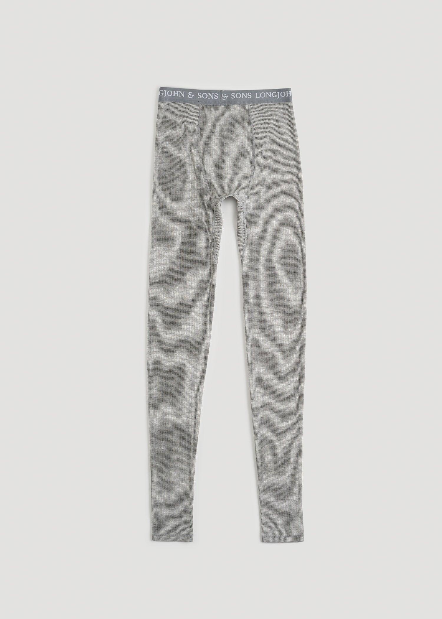 LJ&S Long Thermal Underwear in Grey Mix - Bottoms for Tall Men Product Image