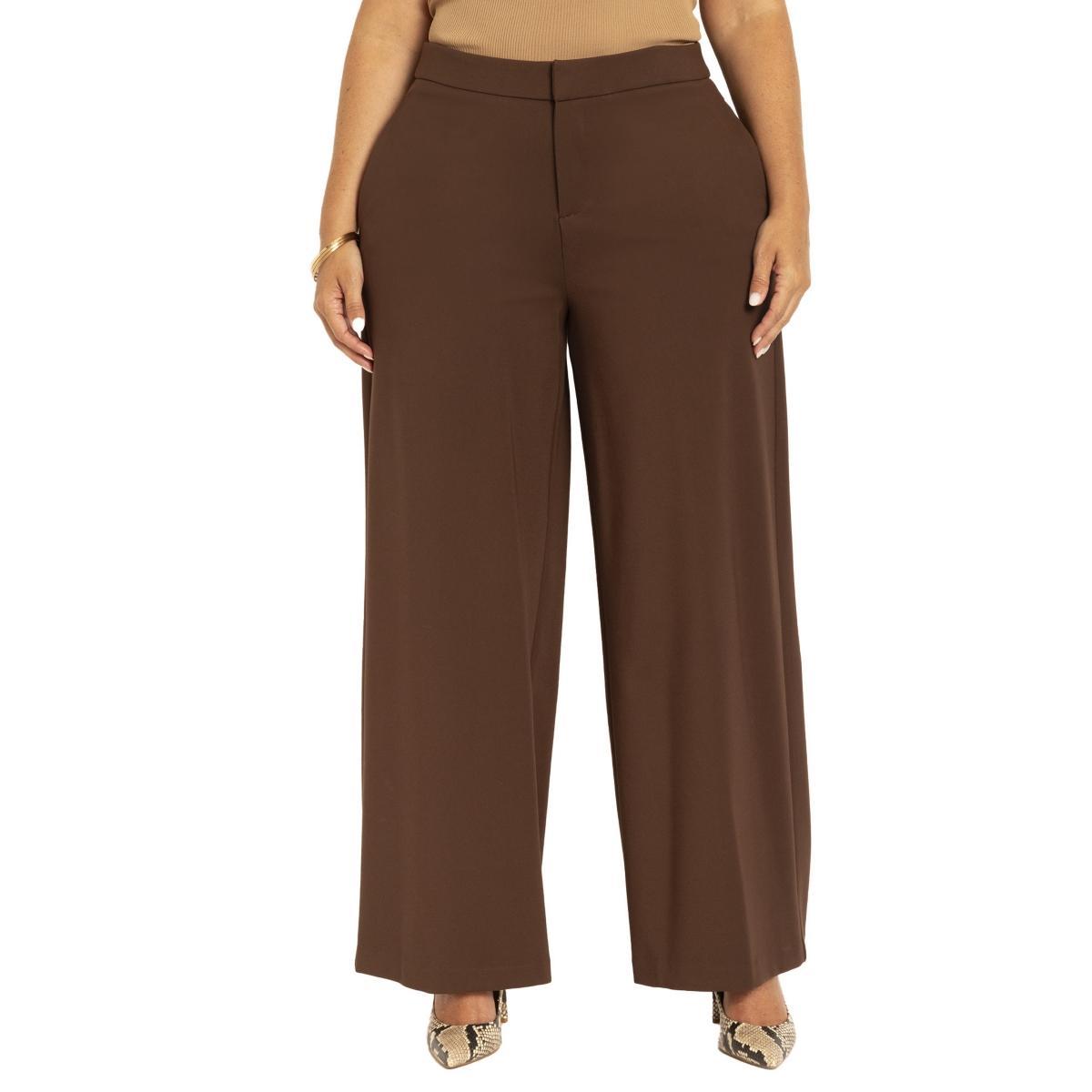 Eloquii Womens The Ultimate Wide Leg Stretch Work Pant Product Image