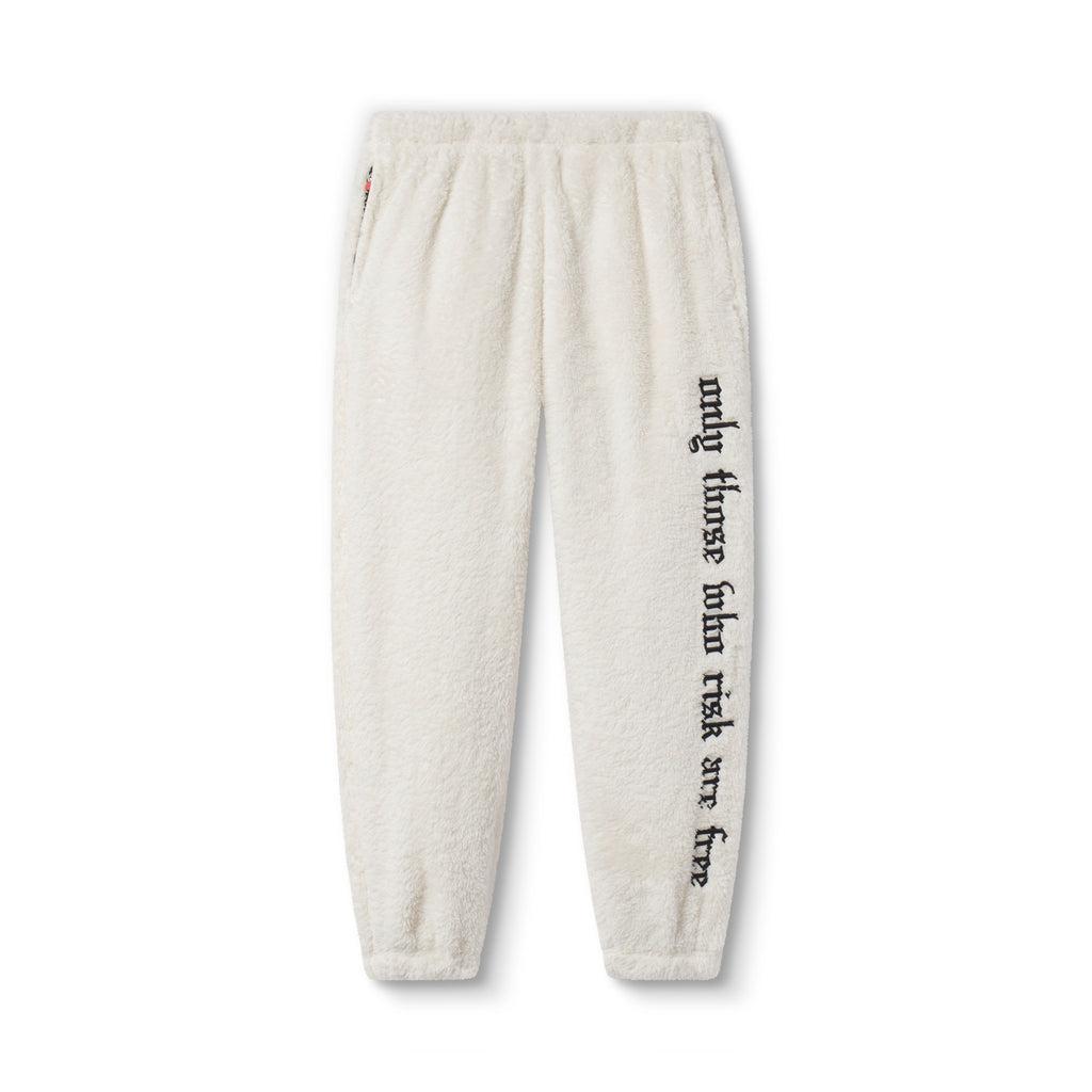 1008. Womens Sherpa Recovery Sweats - Ivory Cream/Black Product Image