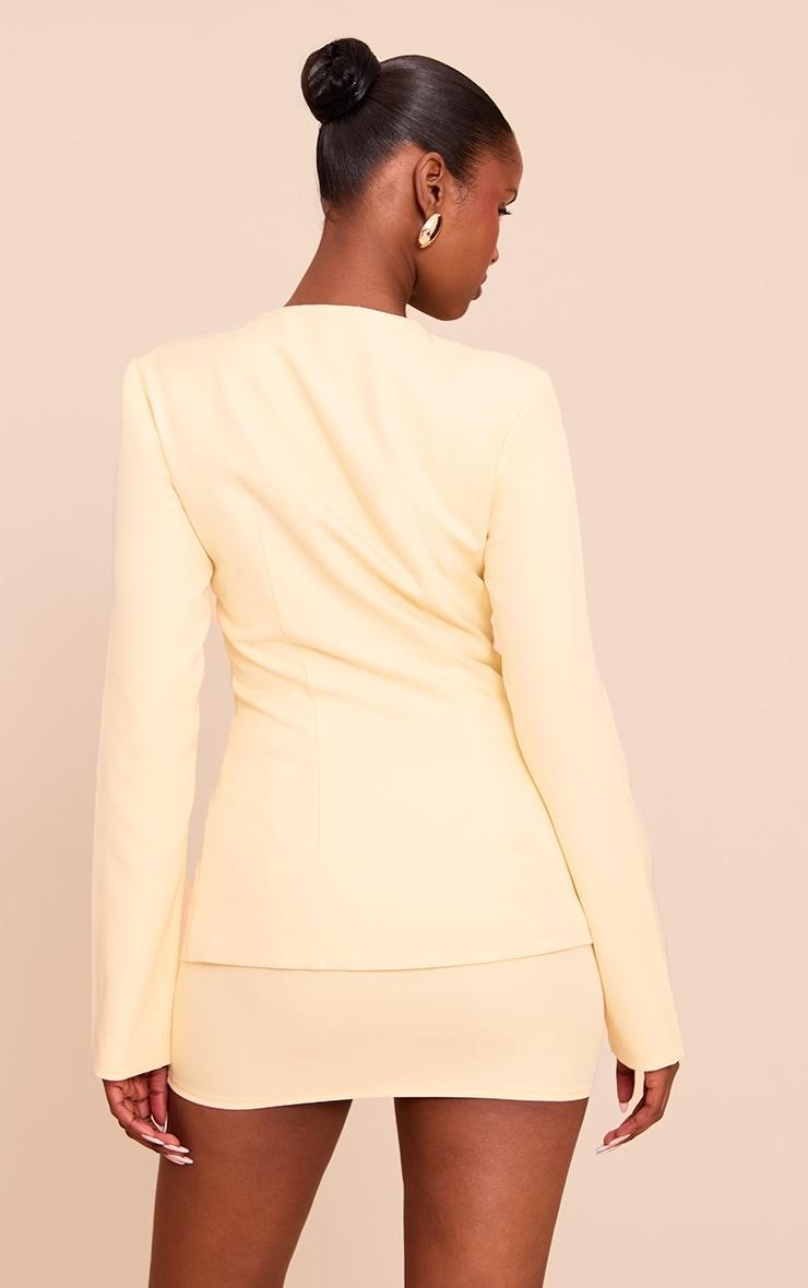 Butter Yellow Cinched Waist Shirt Product Image