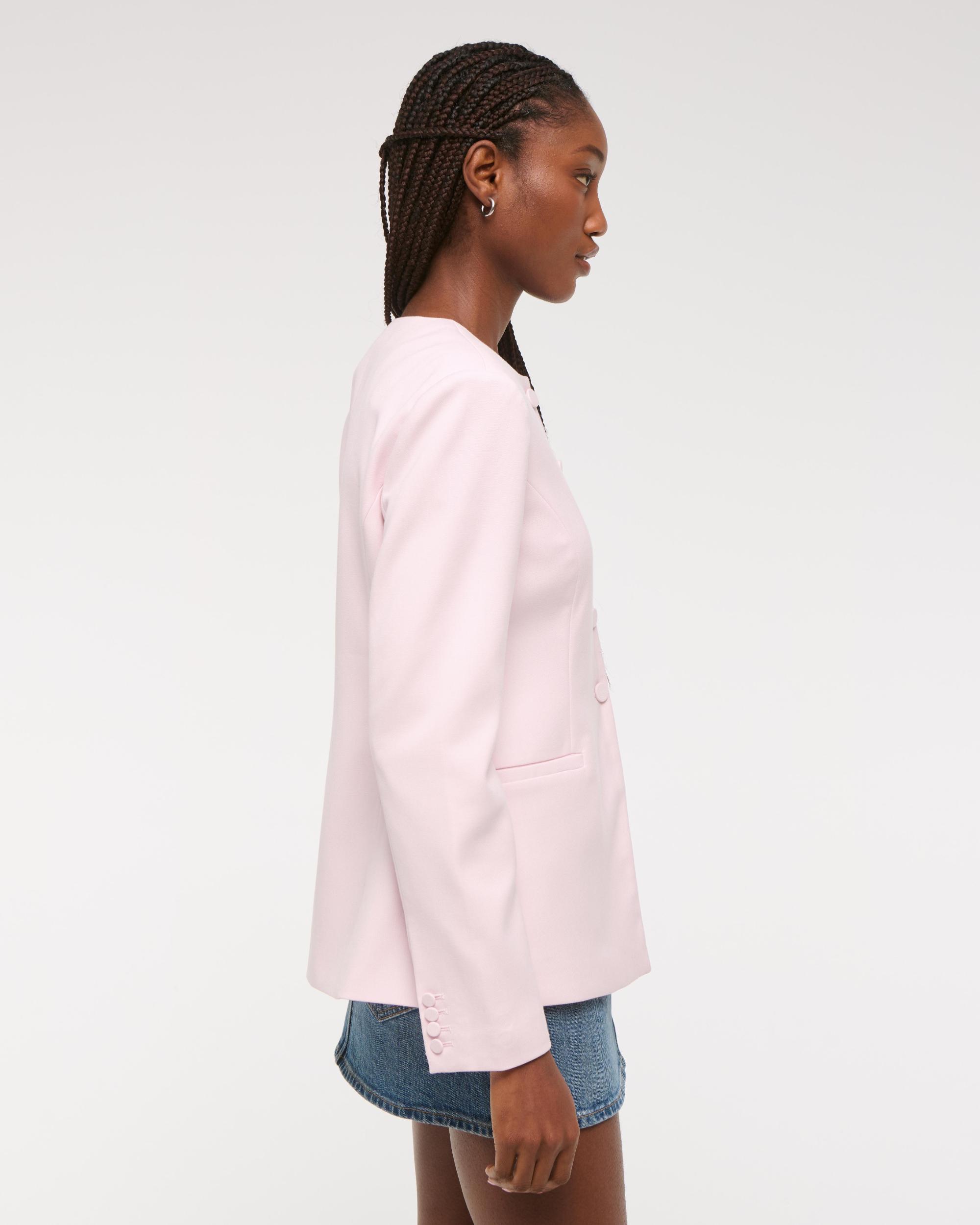 Collarless Suiting Blazer Product Image