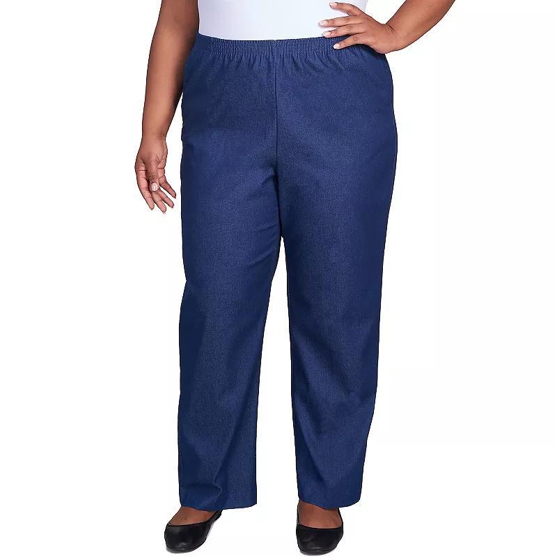Plus Size Short Alfred Dunner Proportioned Denim Pants, Women's, Size: 16W Short, Blue Product Image