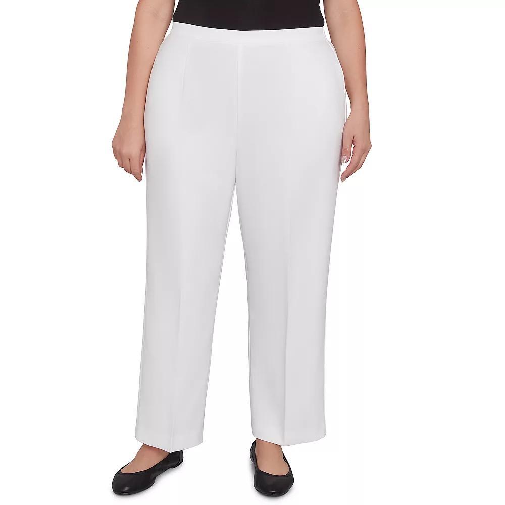 Plus Size Alfred Dunner Estate Pull-On Medium Length Pants, Women's, Size: 20 W, Dove Gray Product Image