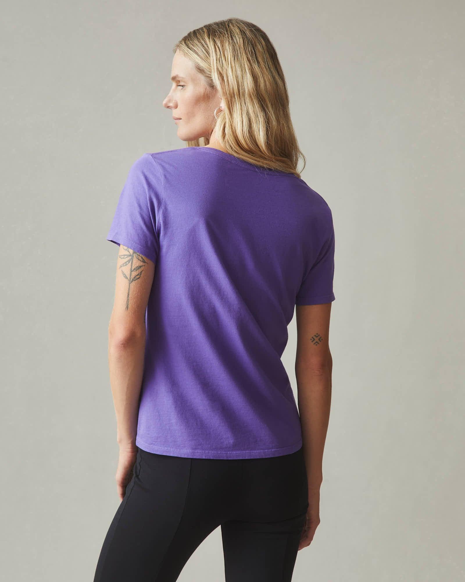 Women's Classic Cotton V-Neck Tee - Ultra Violet Product Image