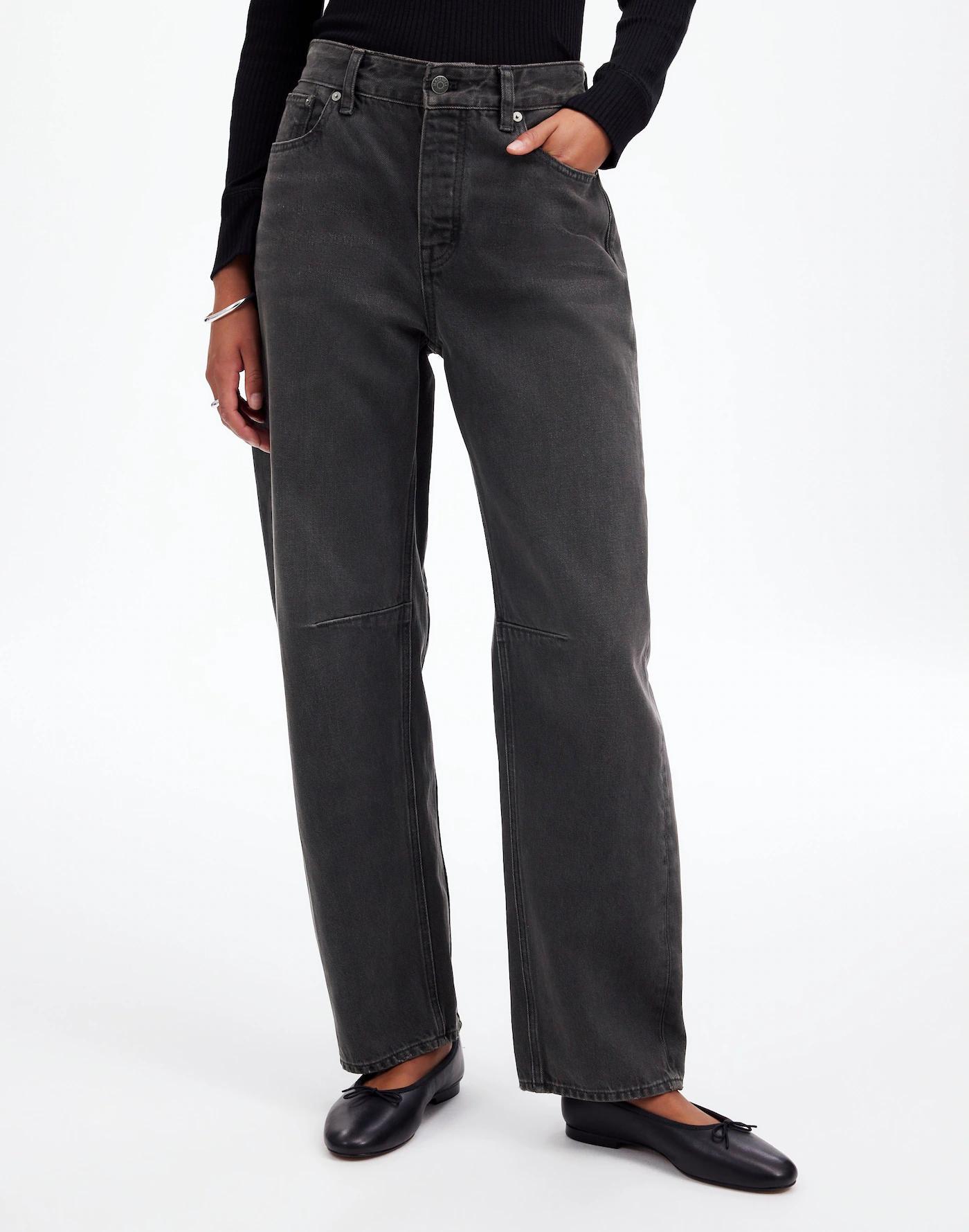 The Petite Darted Barrel-Leg Jean Product Image