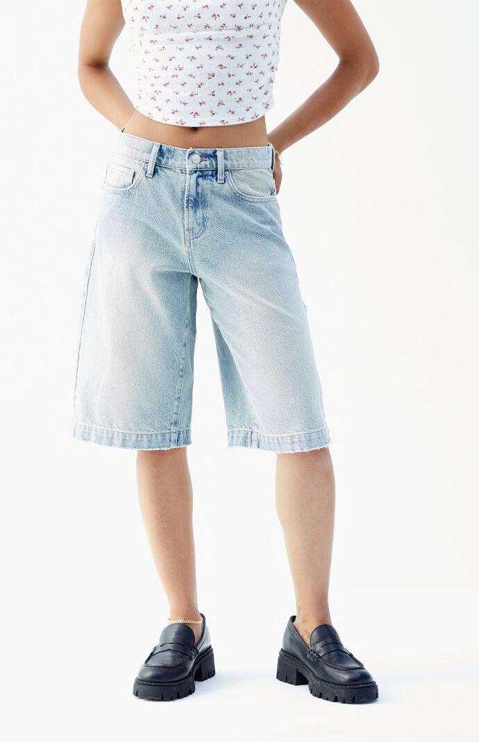 Women's Light Indigo Extreme Denim Jorts Product Image