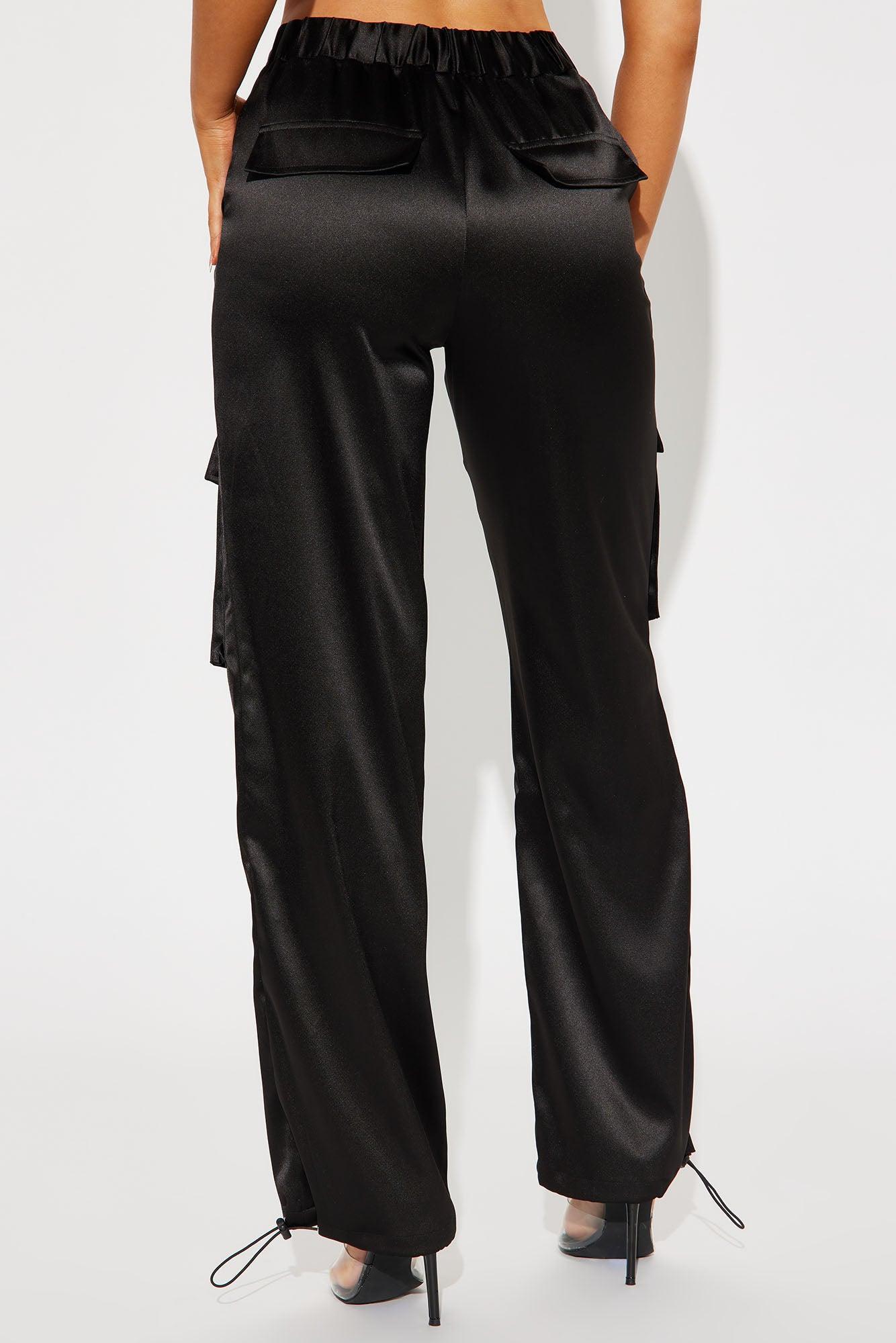 Influence You Satin Jogger - Black Product Image