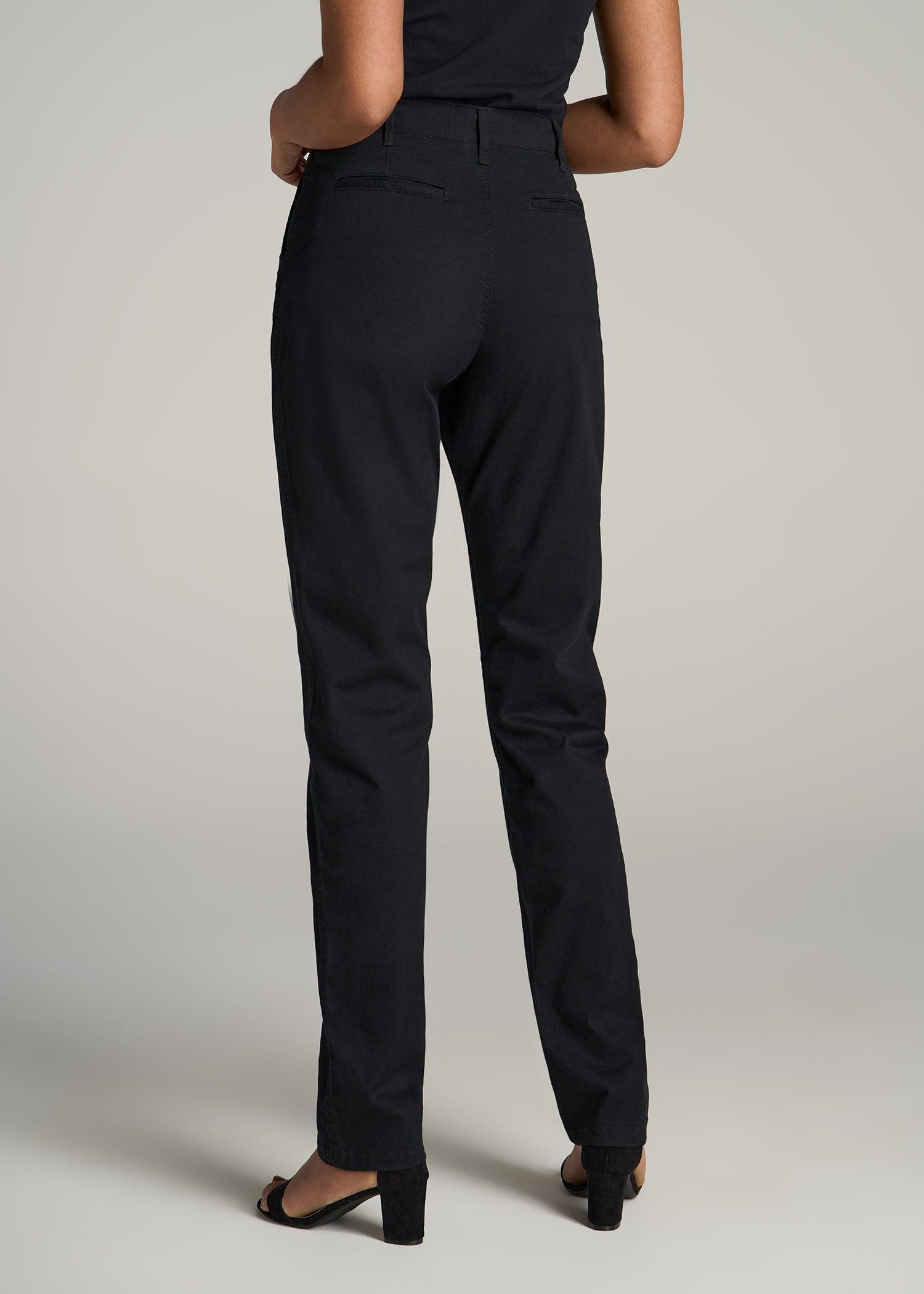 High Rise Tapered Chino Pants for Tall Women in Wreath Green Product Image