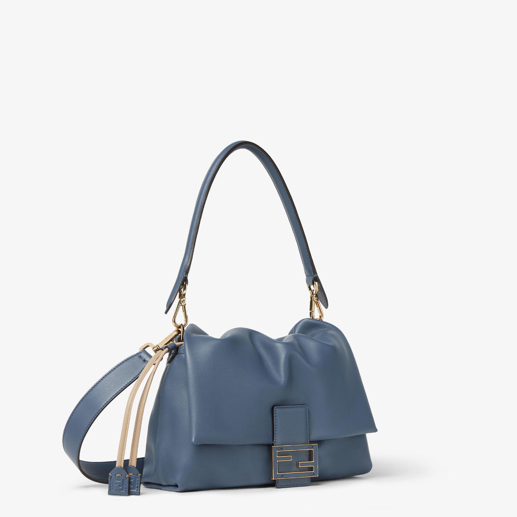 Mamma Baguette MediumBlue nappa leather bag Product Image