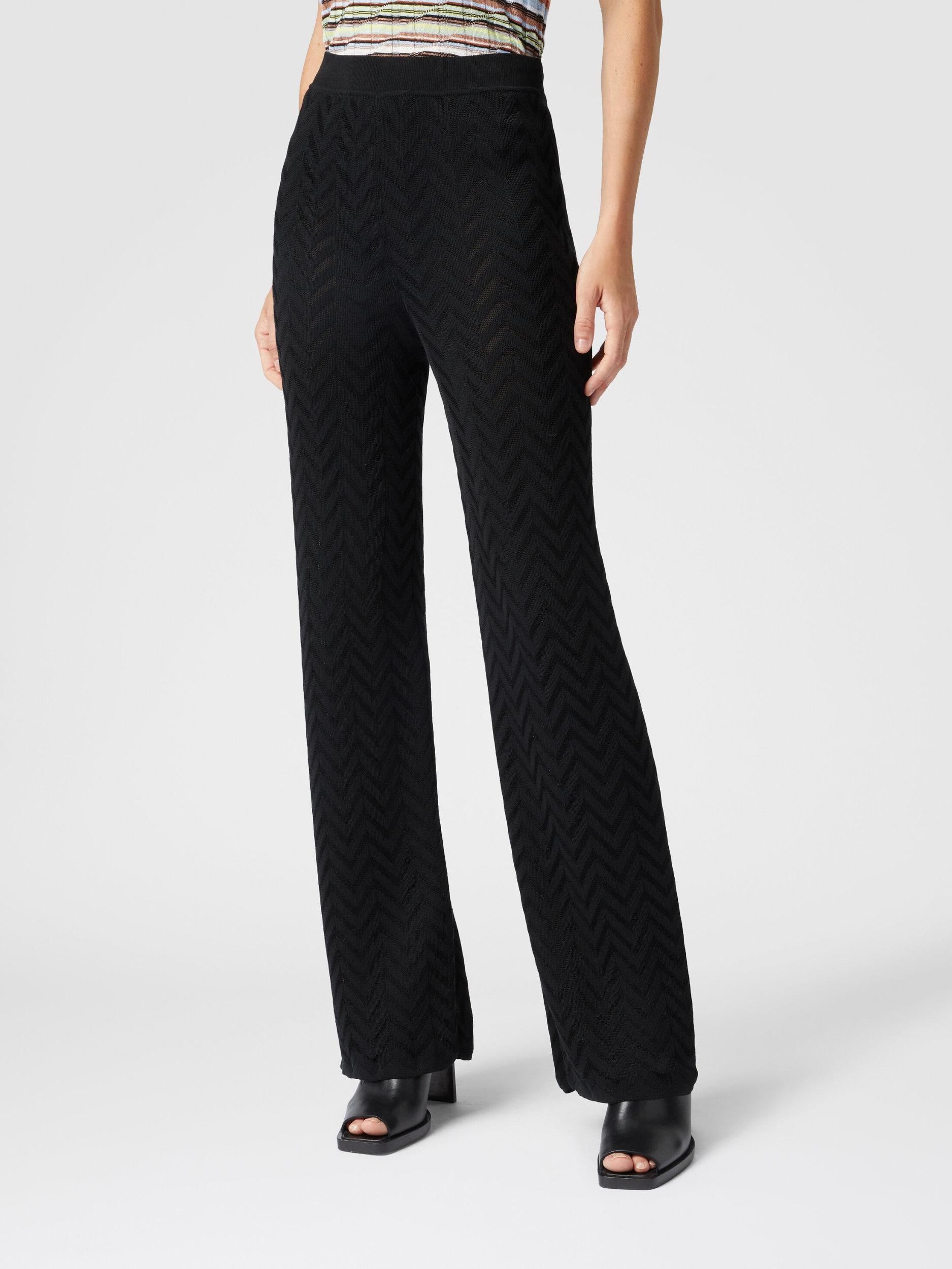 Tonal chevron pattern straight trousers Product Image