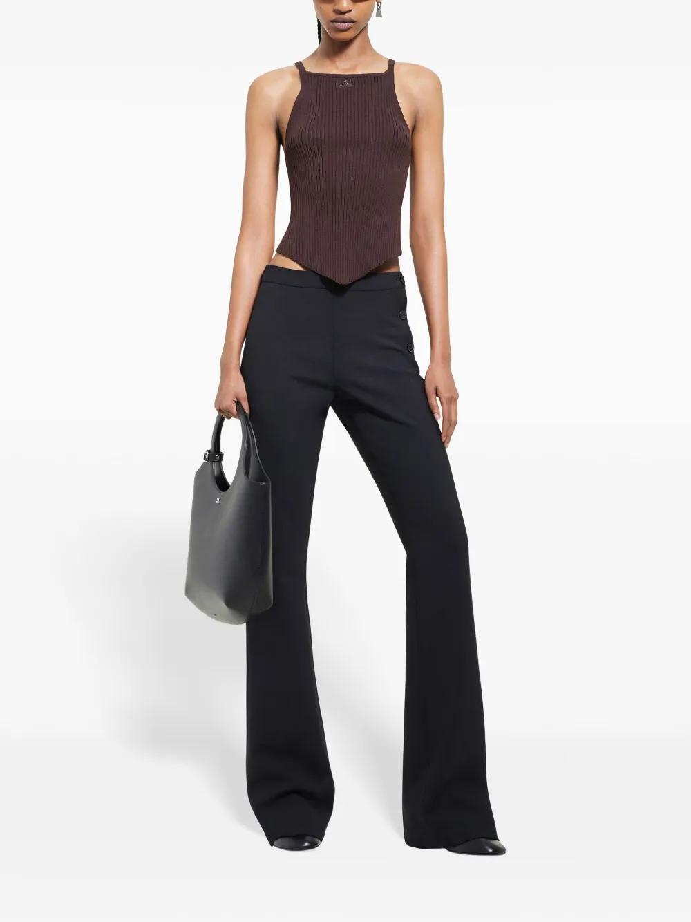 COURRÈGES Pointy Tank Top In Brown Product Image