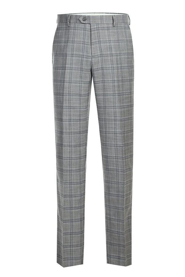 Lozano Collection - Men's 2 Piece Regular Fit Gray Plaid Suit Product Image