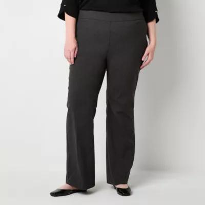 Liz Claiborne-Plus Lisa Flare Womens Mid Rise Flare Pull-On Pants Product Image