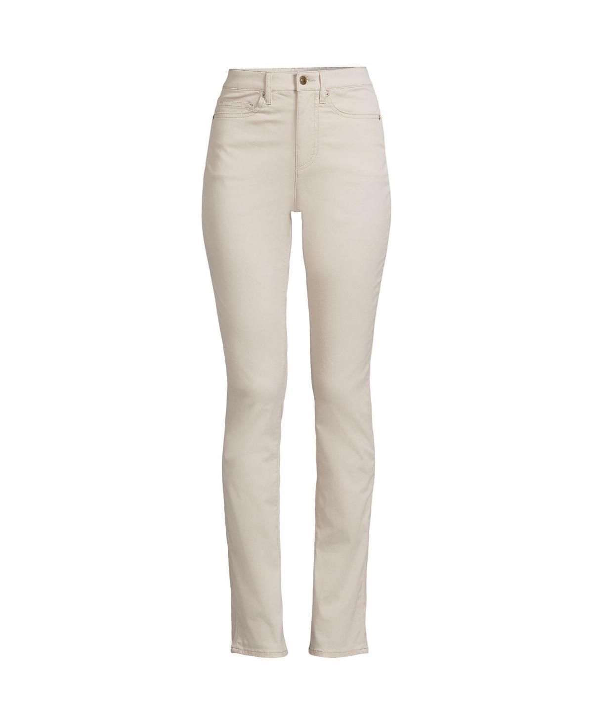 Women's Lands' End High Rise Chino Slim Leg Pants, Size: 12, Wood Lily Product Image