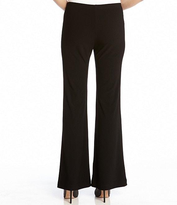 Karen Kane Crepe Wide Leg Mid Rise Elastic Waist Pull-On Pants Product Image