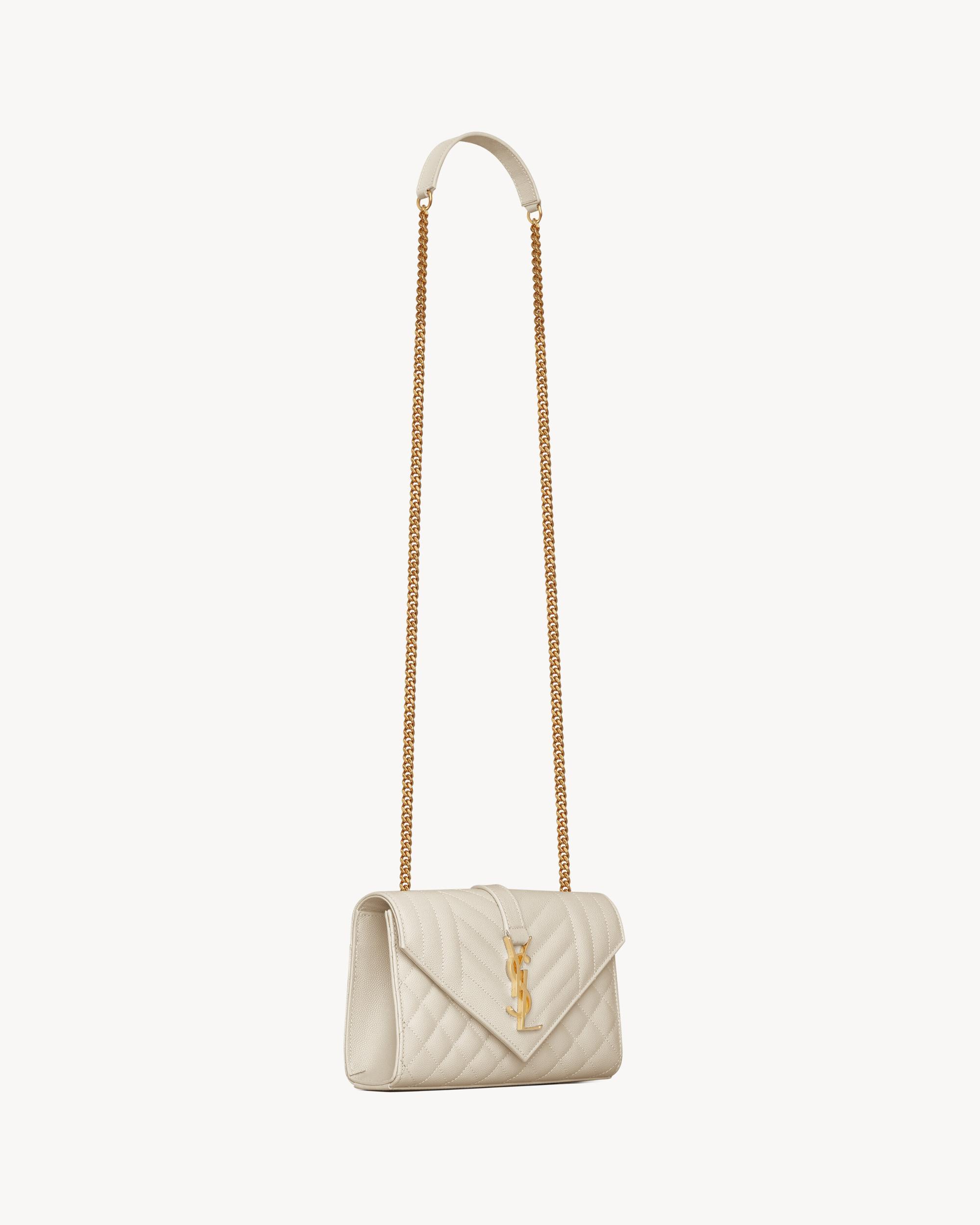 UPTOWN CHAIN WALLET IN GRAIN DE POUDRE EMBOSSED LEATHER Product Image