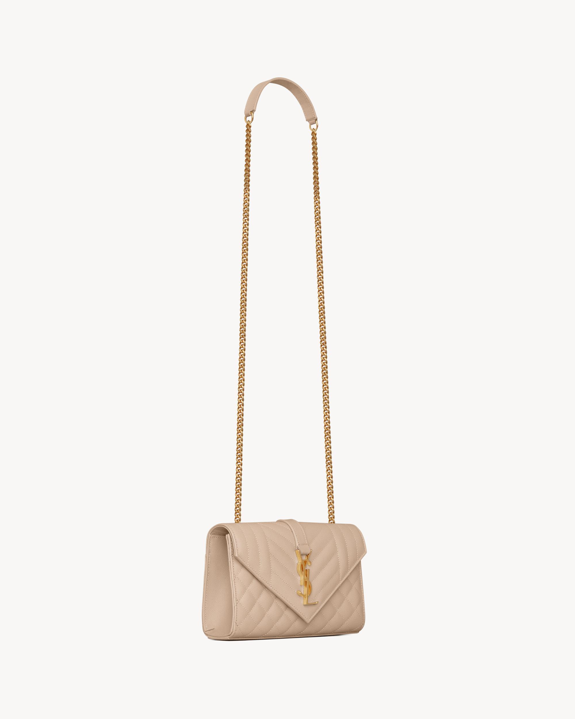 UPTOWN CHAIN WALLET IN GRAIN DE POUDRE EMBOSSED LEATHER Product Image