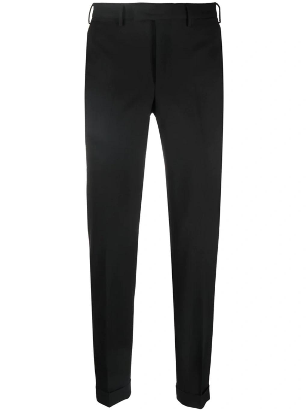 PT TORINO Straight-leg Tailored Trousers In Black Product Image