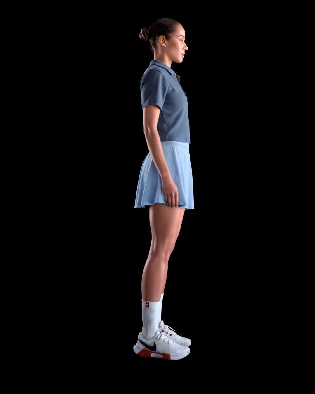 NikeCourt Heritage Women's Short-Sleeve Cropped Tennis Polo Product Image
