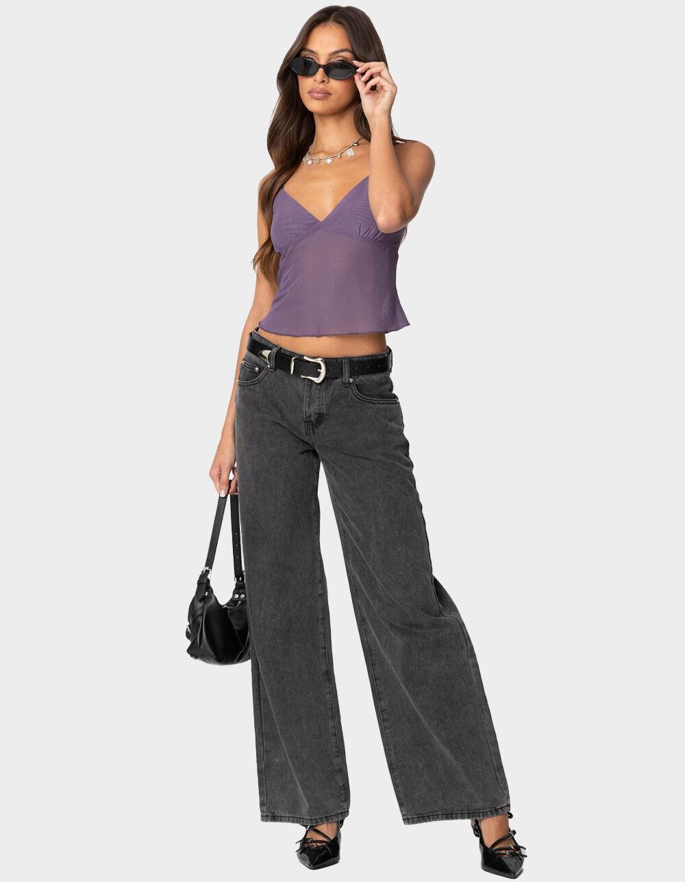 EDIKTED Serafina Sheer Mesh Tank Top Product Image