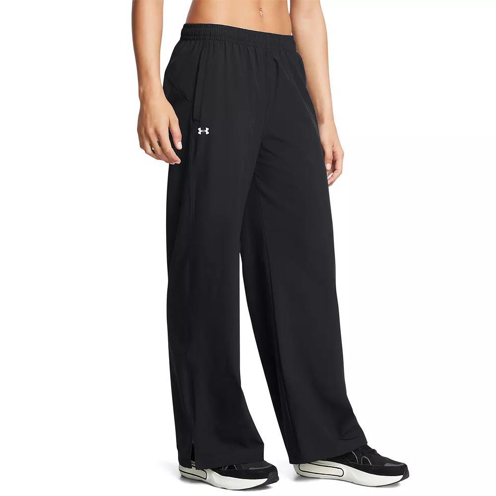 Women's Under Armour Rival Wide Leg Pants, Size: Medium, Black Product Image