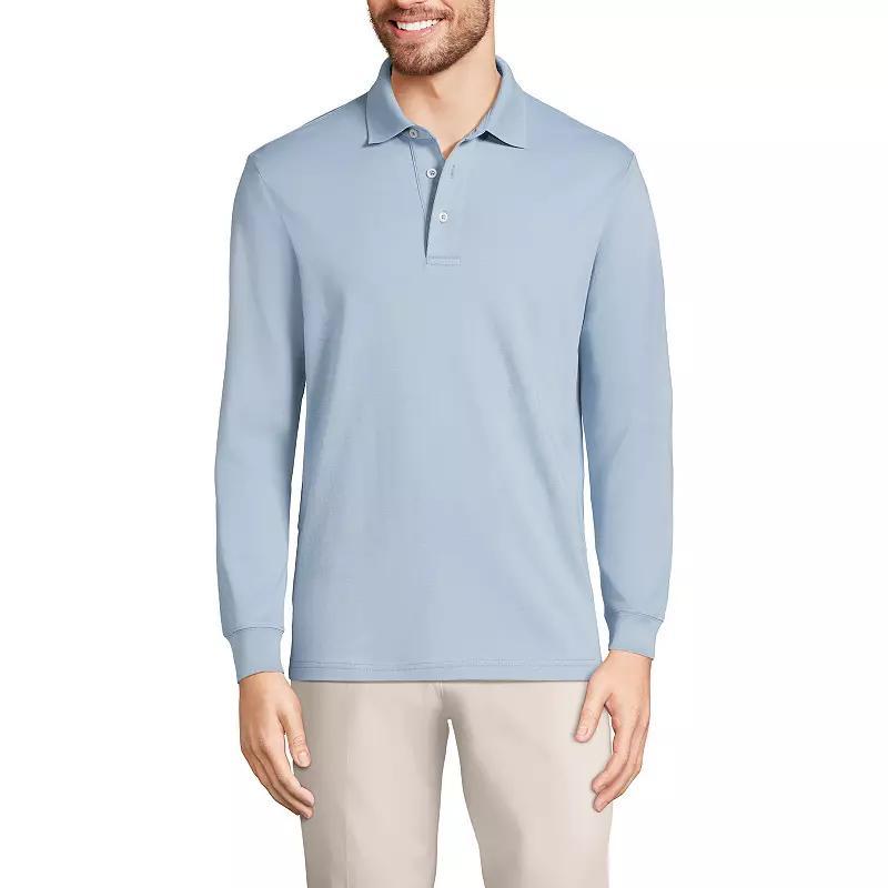 Men's Lands' End Soft Supima Polo, Size: Medium, Vintage Amber Product Image