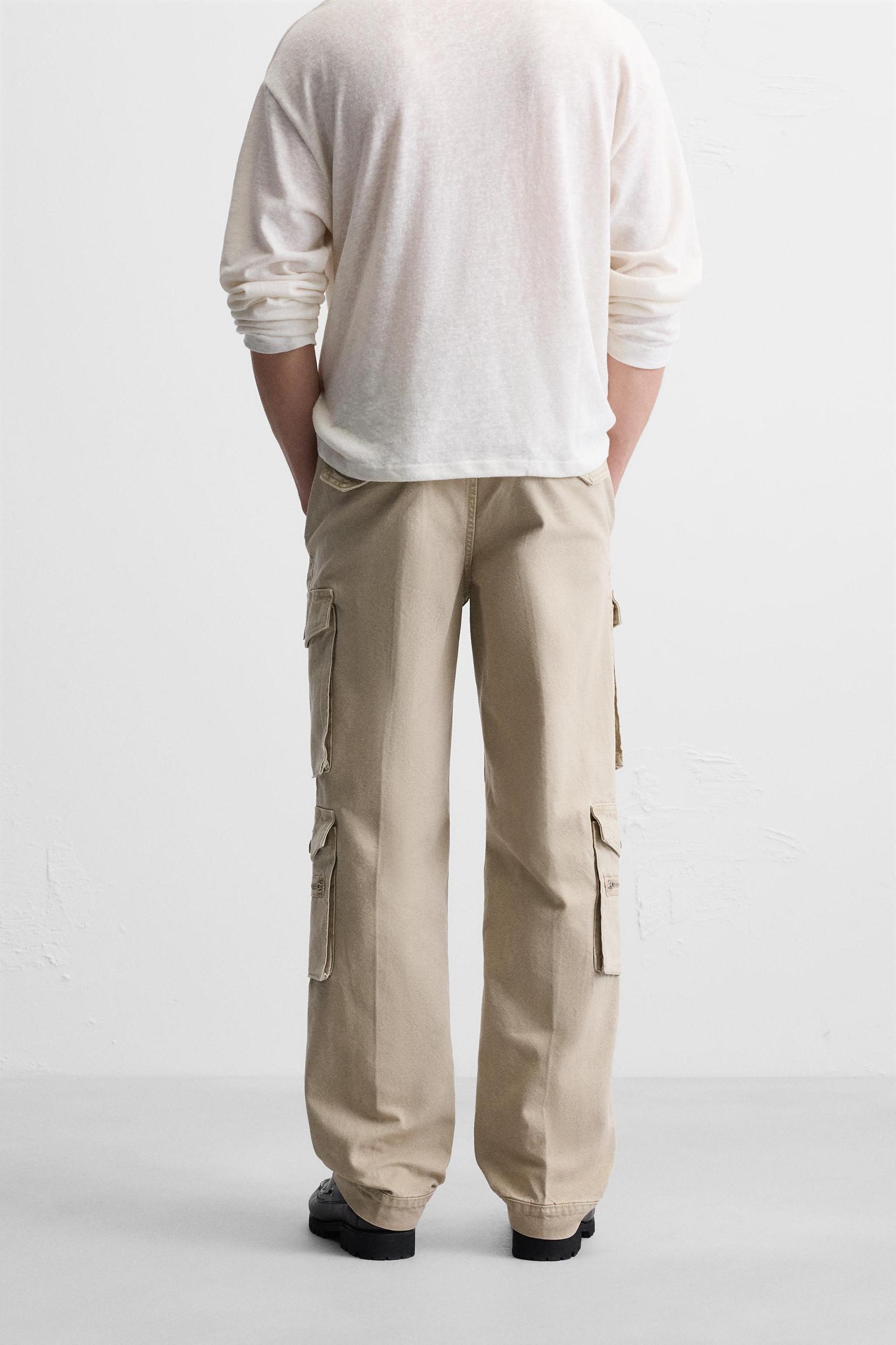 POCKET DENIM CARGO PANTS Product Image