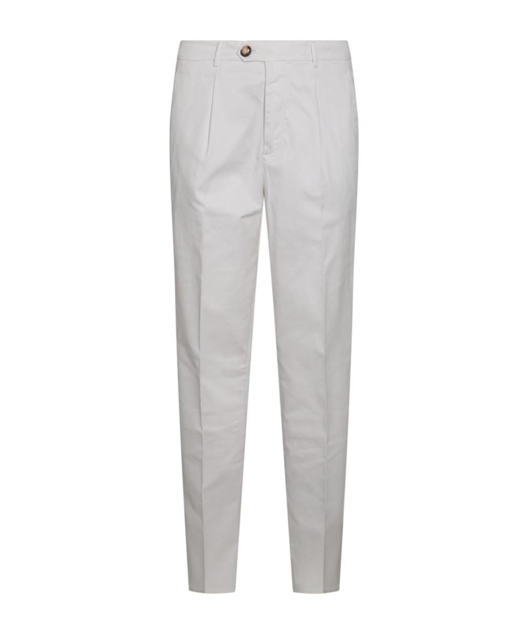 BRUNELLO CUCINELLI Belt-loop Casual Pants In English White Product Image