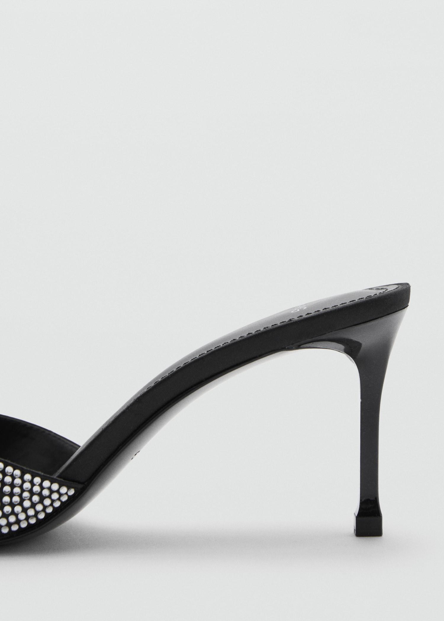 Rhinestone heeled slingback sandal - Women | MANGO USA Product Image