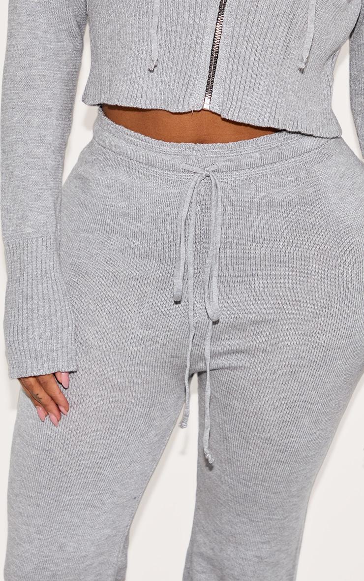 Shape Grey Knitted Flare Pants Product Image