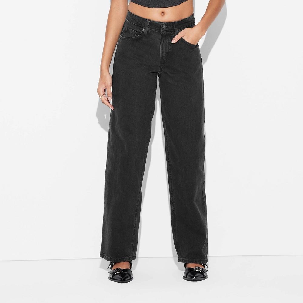 Women's Mid-Rise 90's Relaxed Straight Jeans - Wild Fable™ Product Image
