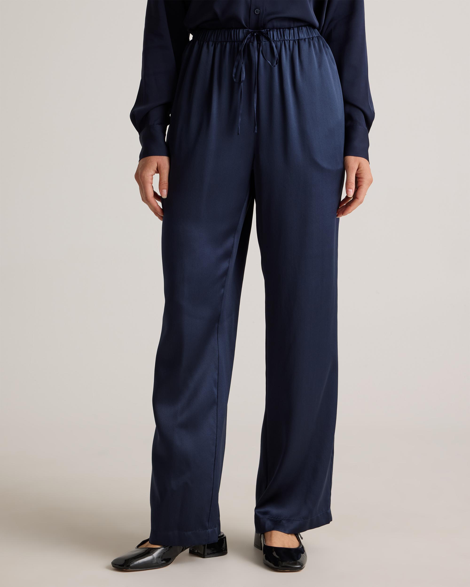 Quince | Women's Drawstring Wide Leg Pants Silk Product Image
