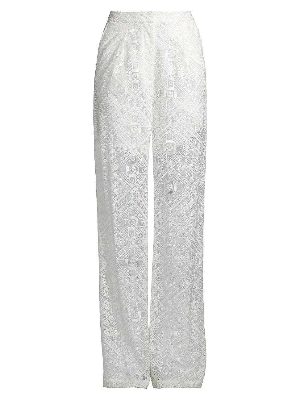 Womens Straight-Leg Lace Pants Product Image