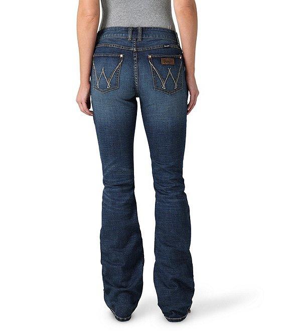 Wrangler® Mid Rise #double;W#double; Stitch Back Pocket Bootcut Jeans Product Image